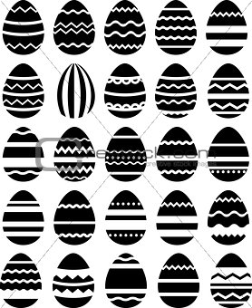Seamless pattern made of stylized eggs