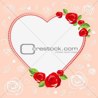 Love heart. Template cards for Valentines Day