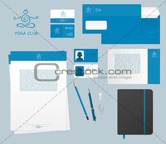 Yoga studio branding set