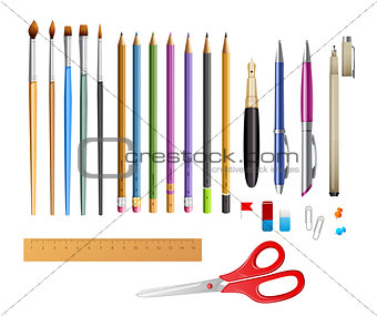 Set include pens ana pencils