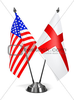 USA and England - Miniature Flags.