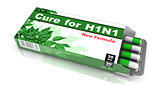 Cure For H1N1 Green Open Blister Pack.
