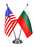 USA and Bulgaria - Miniature Flags.