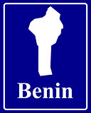  silhouette map of Benin