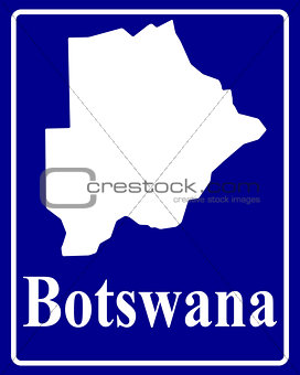 silhouette map of Botswana