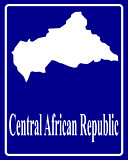 silhouette map of Central African Republic