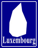 silhouette map of Luxembourg