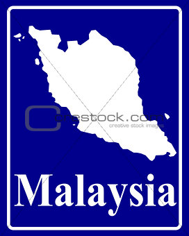 silhouette map of Malaysia