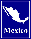 silhouette map of Mexico