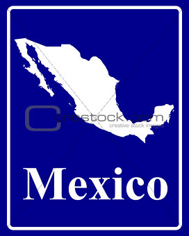 silhouette map of Mexico