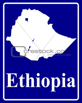 silhouette map of Ethiopia