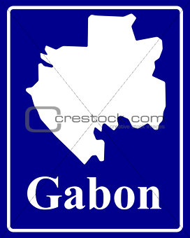 silhouette map of Gabon