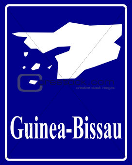 silhouette map of Guinea-Bissau 