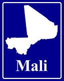 silhouette map of Mali 