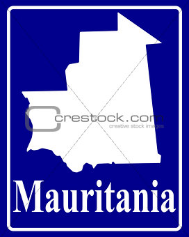 silhouette map of Mauritania