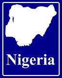 silhouette map of Nigeria