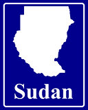 silhouette map of Sudan