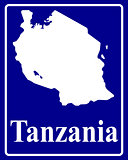 silhouette map of Tanzania 