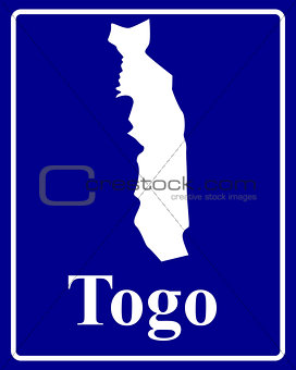 silhouette map of Togo