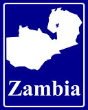 silhouette map of Zambia