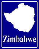 silhouette map of Zimbabwe