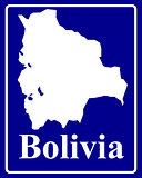  silhouette map of Bolivia