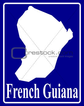 silhouette map of French Guiana