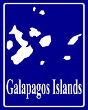 silhouette map of Galapagos Islands