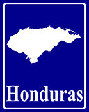 silhouette map of Honduras