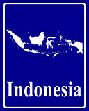 silhouette map of Indonesia