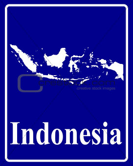 silhouette map of Indonesia