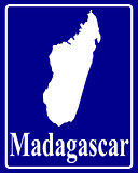 silhouette map of Madagascar