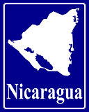 silhouette map of Nicaragua 