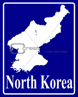 silhouette map of North Korea