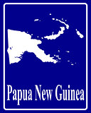silhouette map of Papua New Guinea