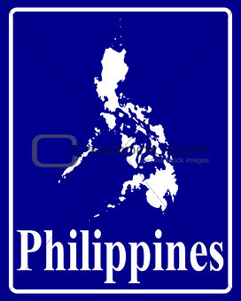 silhouette map of Philippines