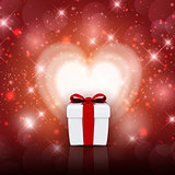 Valentine's day gift box background 