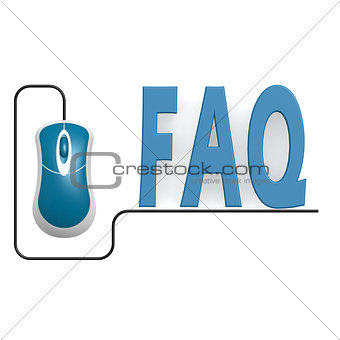 FAQ word with computer mouse