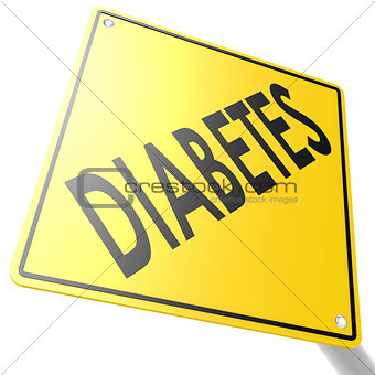 Road sign with diabetes