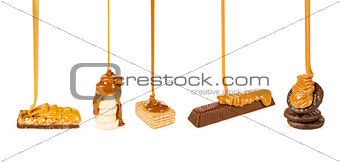 sweet collection of products on a white background