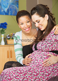 Pregnant Woman with Happy Partner