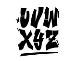 Graffiti style font. Vector alphabet (part 3)