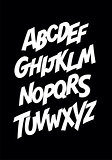 Graffiti comics style font. Vector alphabet