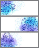 Blue abstract banners