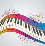 Music background with piano