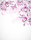 Floral background with orchids