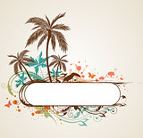 Tropical background with palms