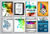 Set of Flyer Design, Infographics. Brochure Designs