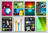 Set of Flyer Design, Infographics Layout, Brochure Designs