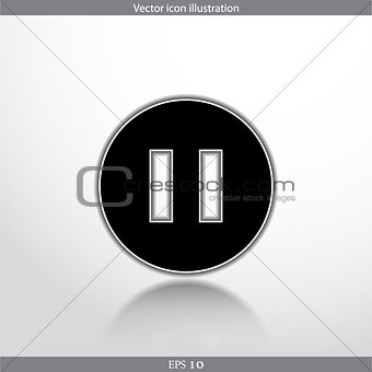 Vector pause web flat icon